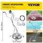 Surface Cleaner 21 Inch Pressure Flat Surface Cleaning 4000 PSI Max Working Pressure Flat Surface Cleaner Stainless Steel Rotati