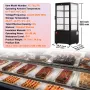 Refrigerated Display Case, 3 Cu.Ft/85L, 3-Tier, Countertop Pastry Display Case Commercial Display Refrigerator with LED Lighting