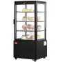 Refrigerated Display Case, 3 Cu.Ft/85L, 3-Tier, Countertop Pastry Display Case Commercial Display Refrigerator with LED Lighting