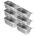 6 Pack 1/3 Size Hotel Pans Steam Table Pan Stainless Steel 4" Deep
