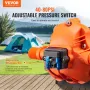 12V Diaphragm Pump, 3 GPM (11.36 L/min), 3-Chamber 12 Volt DC Water Pump with Automatic Pressure Switch 2.7-6.9 bar(40-100 PSI) 