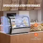 Refrigerated Display Case, 5 Cu.Ft./146L Countertop Pastry Display Case, 2-Tier Commercial Display Refrigerator with LED Lightin