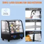 Refrigerated Display Case, 3.5 Cu.Ft/100L, Dual-Level, Countertop Cake Display Fridge with LED Illumination, Rapid Cooling Syste