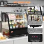 Refrigerated Display Case, 3.5 Cu.Ft/100L, Dual-Level, Countertop Cake Display Fridge with LED Illumination, Rapid Cooling Syste