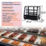 Refrigerated Display Case, 3.5 Cu.Ft/100L, Dual-Level, Countertop Cake Display Fridge with LED Illumination, Rapid Cooling Syste