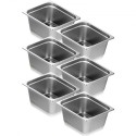 6 Pack 1/2 Size Hotel Pans Steam Table Pan Rustfrit stål 6 "Dybt