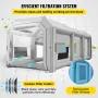 Inflatable Paint Booth, 39.4x16.4x13.1 ft Spray Paint Booth, with 2 Powerful Blowers, Inflatable Spray Booth with Air Filter Sys