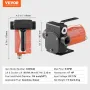 Fuel Transfer Pump, 12V DC 19L/min(5 GPM) 75W(1/10 HP), Portable Electric Diesel Transfer Pump with Auto Shut-Off Fuel Nozzle, L