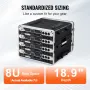 8U Rack Case Server Rack Cabinet 18.9 i dybden med ABS