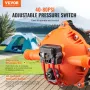 12V Diaphragm Pump, 5 GPM (18.93 L/min), 5-Chamber 12V DC Water Pump with Automatic Pressure Switch 2.7-6.9 bar(40-100 PSI) Adju