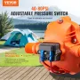 12V Diaphragm Pump, 1.8 GPM (6.81 L/min), 3-Chamber 12 Volt DC Water Pump with Automatic Pressure Switch 2.7-6.9 bar(40-100 PSI)