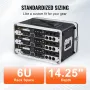 6U Rack Case Server Rack Cabinet 317,5mm / 12.5 in Depth with ABS Construction Handle