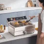 Commercial Deep Fryer, 3000W Electric Turkey Fryer with Basket, Large Capacity 30.6Qt / 29L Countertop Single Oil Fryer, Stainle