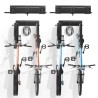 Cykelopbevaringsstativ Wall Mount Garage Bike Holder til 4 cykler + 2 hjelme