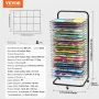 Art Drying Rack, 25 Removable Shelves 17 x 13 x 39.4 inch Paint Drying Rack With Lockable Wheels, Carbon Steel Painting Drying R