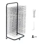 Art Drying Rack, 25 Removable Shelves 17 x 13 x 39.4 inch Paint Drying Rack With Lockable Wheels, Carbon Steel Painting Drying R