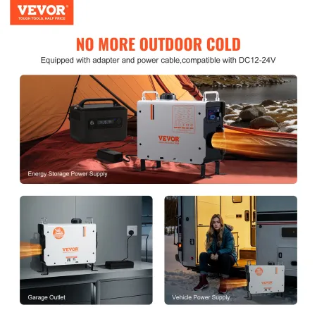 Diesel Air Heater 12V/24V 2KW Bluetooth App Fjernbetjening til