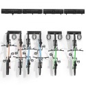 Bike Storage Rack Wall Mount Garage Bike Holder for 6 Bicycles + 6 Helmets