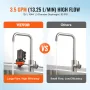 12V Diaphragm Pump, 3.5 GPM (13.25 L/min), 3-Chamber 12 Volt DC Water Pump with Automatic Pressure Switch 2.7-6.9 bar(40-100 PSI