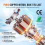 12V Diaphragm Pump, 3.5 GPM (13.25 L/min), 3-Chamber 12 Volt DC Water Pump with Automatic Pressure Switch 2.7-6.9 bar(40-100 PSI