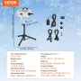 Snow Machine, 1200W, Snow Making Machine with Height Adjustable Stand, Indoor Wireless Remote Control Snowflake Maker, High Outp