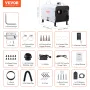 5-8KW Diesel Heater, 12V/24V All in One Diesel Air Heater, with Bluetooth APP Control, Remote Control and Display Screen, CO Ala