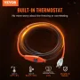 Pipe Heating Cable, 25m 23W/m Heat Tape for Pipes with Built-in Thermostat, Water Pipe Heat Cable Protects PVC Hose, Metal and P