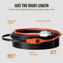 Pipe Heating Cable, 25m 23W/m Heat Tape for Pipes with Built-in Thermostat, Water Pipe Heat Cable Protects PVC Hose, Metal and P