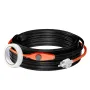 Pipe Heating Cable, 25m 23W/m Heat Tape for Pipes with Built-in Thermostat, Water Pipe Heat Cable Protects PVC Hose, Metal and P