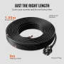 Self-Regulating Pipe Heating Cable, 9m 16W/m Heat Tape for Pipes, Roof Snow Melting De-icing, Gutter and Pipe Freeze Protection