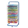 Art Drying Rack, 25 Removable Shelves 17 x 13 x 39.4 inch Paint Drying Rack With Lockable Wheels, Carbon Steel Painting Drying R