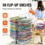 Art Drying Rack, 50 Removable Shelves 20 x 17 x 30 inch Paint Drying Rack with Stable Base, Carbon Steel Metal Painting Drying R