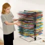 Art Drying Rack, 50 Removable Shelves 20 x 17 x 30 inch Paint Drying Rack with Stable Base, Carbon Steel Metal Painting Drying R