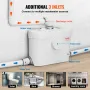 Macerating Toilet System with Powerful 700W Macerator Pump, Rear Discharge and Upflush Toilet For Basement, Dual Flush Water Dis