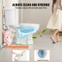 Macerating toiletsystem med 700W pumpe opflush toilet til kælder