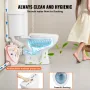 Macerating Toilet System with Powerful 800W Macerator Pump, Rear Discharge and Upflush Toilet For Basement, Dual Flush Water Dis