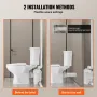 Macerating toiletsystem med 800W pumpe opflush toilet til kælder