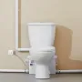 Macerating Toilet System with Powerful 800W Macerator Pump, Rear Discharge and Upflush Toilet For Basement, Dual Flush Water Dis
