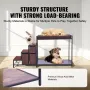 Pet Bunk Bed with Stairs, Dog/Cat Window Perch with Storage, Multi-Level Bed Window Perch Dog Bedside Sleeper Couch, Pet Seat Pl