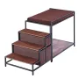 Pet Bunk Bed with Stairs, Dog/Cat Window Perch with Storage, Multi-Level Bed Window Perch Dog Bedside Sleeper Couch, Pet Seat Pl