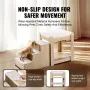 Pet Bunk Bed with Stairs, Dog/Cat Window Perch, Multi-Level Bed Window Perch Dog Bedside Sleeper, Lounge Elevated Seat Platform 