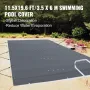 Pool Safety Cover Fits 10.5x18.6ft Rectangle Inground Pools, Safety Pool Cover with Drainage Holes, Mesh Pool Cover for Swimming