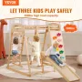 Indoor Jungle Gym 7-i-1 Toddler Indoor Playground Wooden