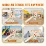 Indoor Jungle Gym 7-i-1 Toddler Indoor Playground Wooden