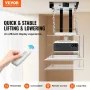 Motorized Projector Lift, Electric Projector Lift Adjustable Height 59 in, Hidden Projector Ceiling Mount with Remote and Wired 