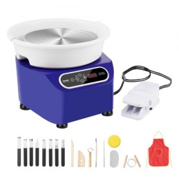 Pottery Wheel 11in Ceramic Wheel Foot Pedal Touch Screen Apron 350W Blue