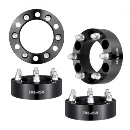 2 "6" X5.5 "Hjulafstandsstykker Hjuladaptere 6 lug smedt afstand 4 stk. Sort