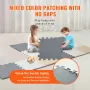 16 Tiles Kids Play Mat, 0.4 Inch Toddler Play Mat with EVA Foam, 12" x 12" Puzzle Play Mat with 16 sq.ft Coverage, Interlocking 