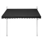 138 x 47" Patio Awning Retractable, Awning Sunshade Shelter with Manual Crank Handle, Outdoor Patio Canopy Sunsetter Deck, Adjus