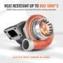 Turbo Turbocharger with Gasket Kit, Turbo Charger Replacement for Car Engines, Compatible with 2.5L-6.0L Engine Displacements, H